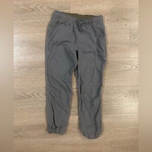 REI kids Gray Casual Pants with elastic waist and drawstring and elastic cuffs